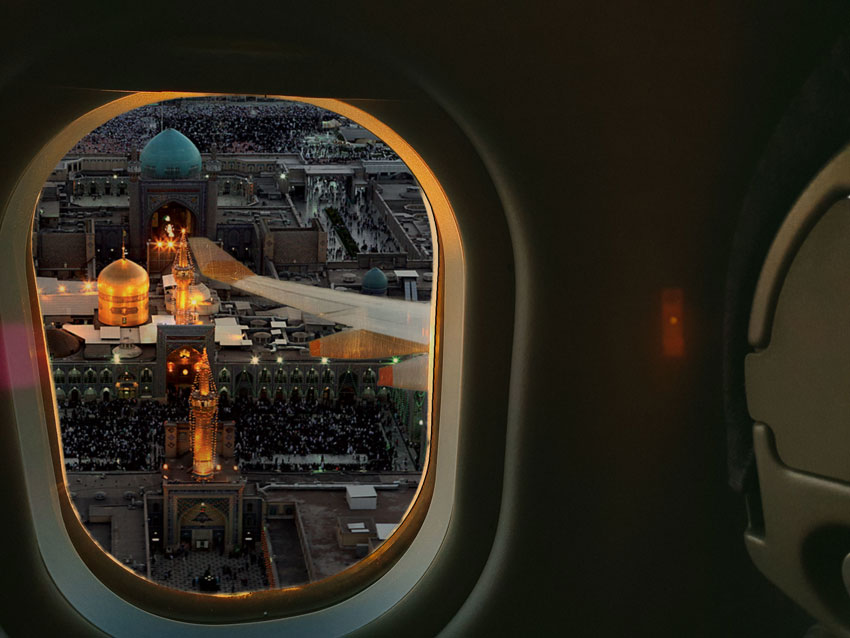 تور مشهد عکس امام رضا از هواپیما